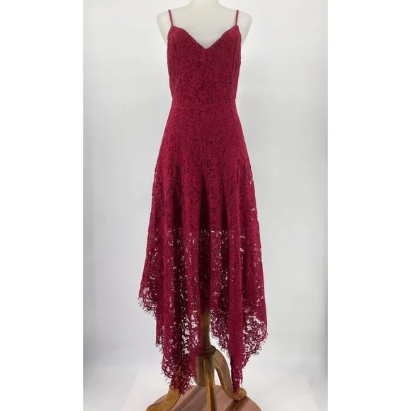 Midi Dress Wish Red Dress Lulus Dress One Wish Red Lace Midi Dress Size XS Midi Dress Wish Red Dress Lulus Dress One Wish Red Lace Midi Dress Size XS